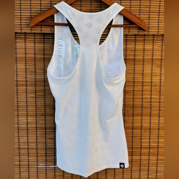 White Racerback Tank Top - Picture 3 of 6